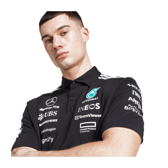 Mercedes AMG Petronas tricou polo black official Teamline Replica F1 Team 2025