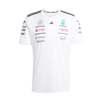Mercedes AMG Petronas tricou de bărbați white official Teamline Replica F1 Team 2025