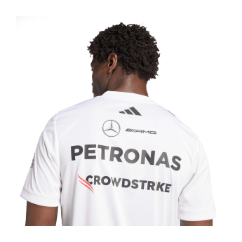 Mercedes AMG Petronas tricou de bărbați white official Teamline Replica F1 Team 2025