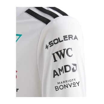 Mercedes AMG Petronas tricou de copii white official Teamline Replica F1 Team 2025