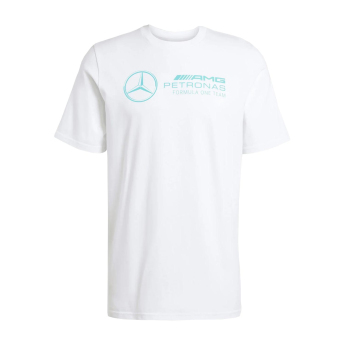 Mercedes AMG Petronas tricou de bărbați Logo white F1 Team 2025