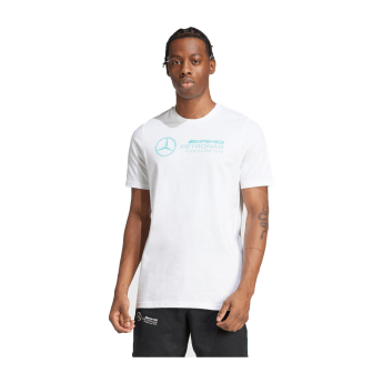 Mercedes AMG Petronas tricou de bărbați Logo white F1 Team 2025