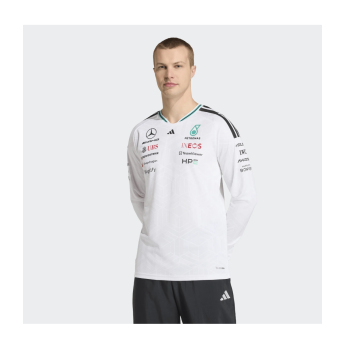 Mercedes AMG Petronas tricou de bărbați cu mânecă lungă white official Teamline Replica F1 Team 2026