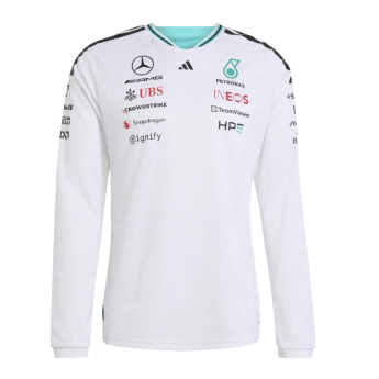 Mercedes AMG Petronas tricou de bărbați cu mânecă lungă white official Teamline Replica F1 Team 2026
