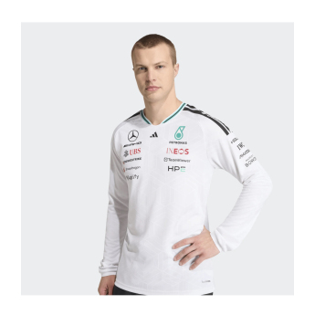 Mercedes AMG Petronas tricou de bărbați cu mânecă lungă white official Teamline Replica F1 Team 2026