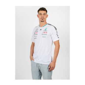 Mercedes AMG Petronas tricou de bărbați white official Teamline Replica F1 Team 2026