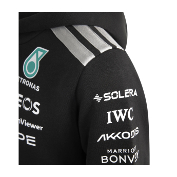 Mercedes AMG Petronas hanorac cu glugă pentru copii black official Teamline Replica F1 Team 2026