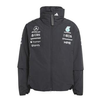 Mercedes AMG Petronas geacă de bărbați cu glugă Rain black F1 Team 2026