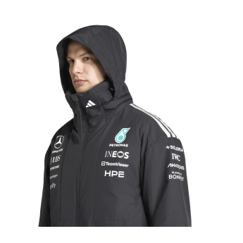 Mercedes AMG Petronas geacă de bărbați cu glugă Rain black F1 Team 2026