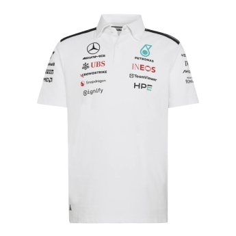 Mercedes AMG Petronas tricou polo white official Teamline Replica F1 Team 2026