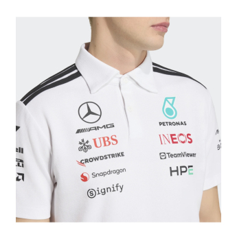 Mercedes AMG Petronas tricou polo white official Teamline Replica F1 Team 2026