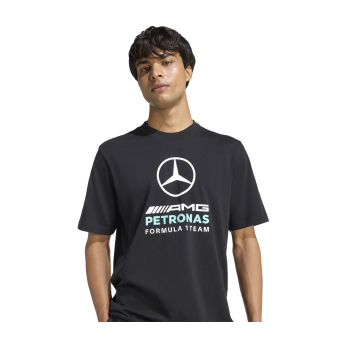 Mercedes AMG Petronas tricou de bărbați Large Logo black F1 Team 2026