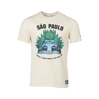 Formula 1 tricou de bărbați Brazil GP beige 2025