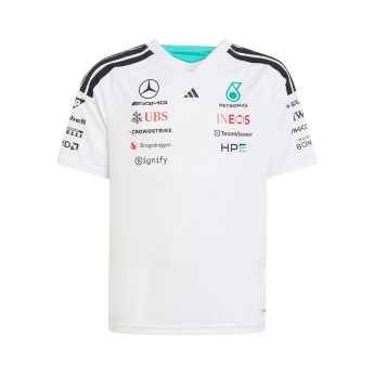 Mercedes AMG Petronas tricou de copii white official Teamline Replica F1 Team 2026