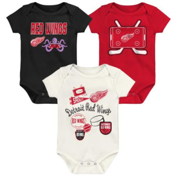 Detroit Red Wings body de copii Littlest Player 3Pk Creeper Se