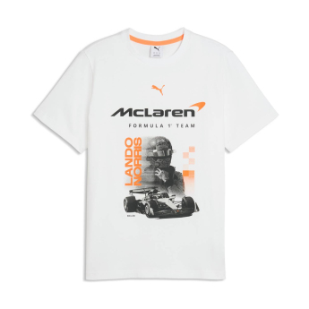 Mclaren Honda tricou de bărbați Lando Norris white F1 Team 2026