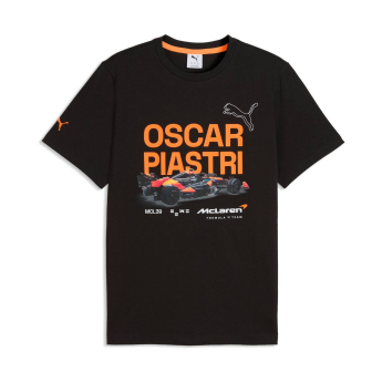 Mclaren Honda tricou de bărbați Oscar Piastri black F1 Team 2026