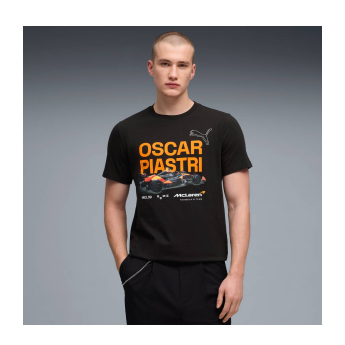 Mclaren Honda tricou de bărbați Oscar Piastri black F1 Team 2026