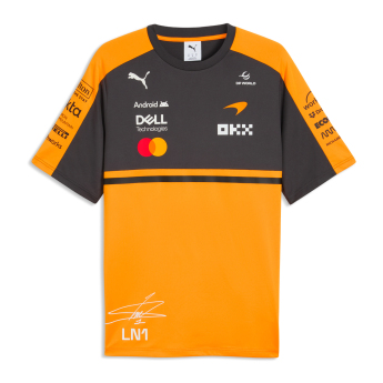 Mclaren Honda tricou de bărbați Lando Norris #1 official Teamline Replica F1 Team 2026