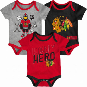 Chicago Blackhawks body de copii 3 pcs Triple Clappers Creeper
