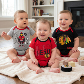 Chicago Blackhawks body de copii 3 pcs Triple Clappers Creeper
