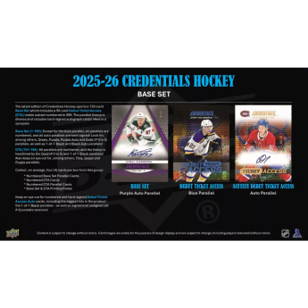 NHL cutii Cărți de hochei NHL 2025-26 Upper Deck Credentials Hobby Box