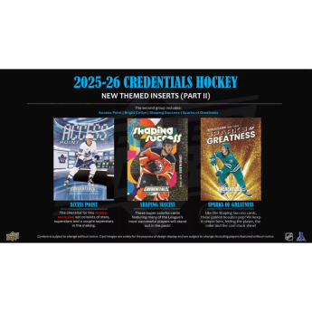 NHL cutii Cărți de hochei NHL 2025-26 Upper Deck Credentials Hobby Box