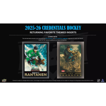 NHL cutii Cărți de hochei NHL 2025-26 Upper Deck Credentials Hobby Box