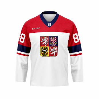 Echipa națională de hochei tricou de hochei Czech republic Olymp 2026 David Pastrňák white
