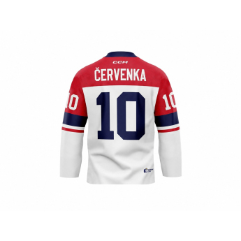 Echipa națională de hochei tricou de hochei Roman Červenka #10 CCM Fandres replica 2026 white