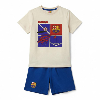FC Barcelona pijamale de copii Short beige