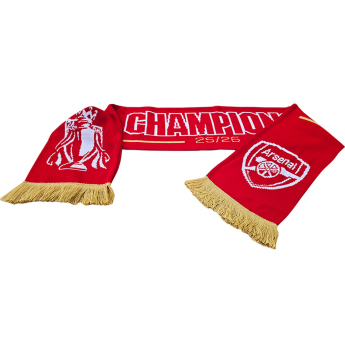 FC Arsenal eșarfă de iarnă Gold Premier League Champions 25/26