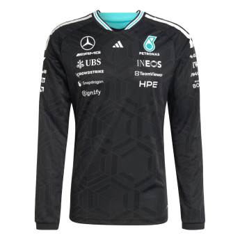 Mercedes AMG Petronas tricou de bărbați cu mânecă lungă black official Teamline Replica F1 Team 2026