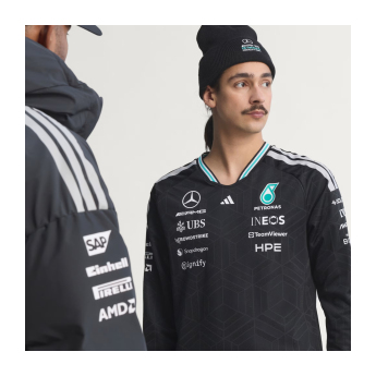 Mercedes AMG Petronas tricou de bărbați cu mânecă lungă black official Teamline Replica F1 Team 2026