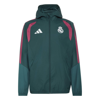 Real Madrid geacă de bărbați cu glugă Tiro Allweather aurora