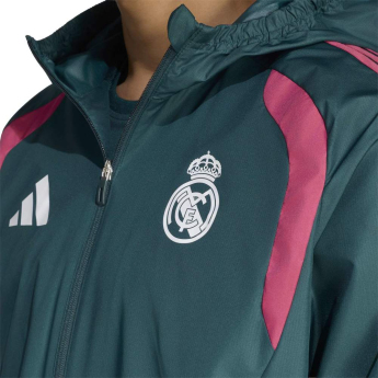 Real Madrid geacă de bărbați cu glugă Tiro Allweather aurora