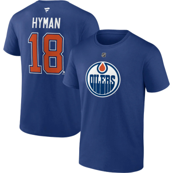 Edmonton Oilers tricou de bărbați NHL Authentic Stack Name & Number T-Shirt - Royal