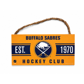 Buffalo Sabres semn pe perete NHL Wood Sign With Rope