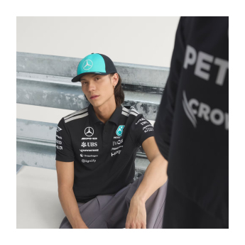 Mercedes AMG Petronas tricou polo black official Teamline Replica F1 Team 2026