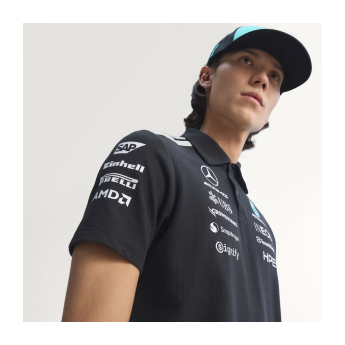 Mercedes AMG Petronas tricou polo black official Teamline Replica F1 Team 2026