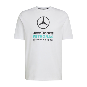 Mercedes AMG Petronas tricou de bărbați Large Logo white F1 Team 2026