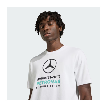 Mercedes AMG Petronas tricou de bărbați Large Logo white F1 Team 2026