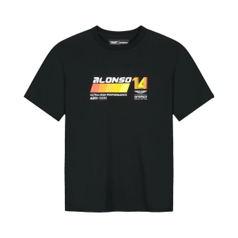Aston Martin tricou de bărbați Fernando Alonso Barcelona black F1 Team 2026