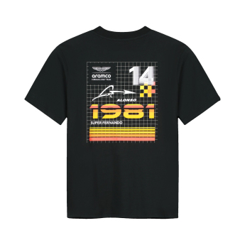 Aston Martin tricou de bărbați Fernando Alonso Barcelona black F1 Team 2026