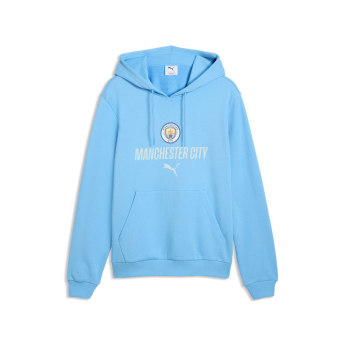 Manchester City hanorac de bărbați cu glugă FtblCulture blue