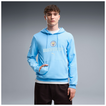 Manchester City hanorac de bărbați cu glugă FtblCulture blue