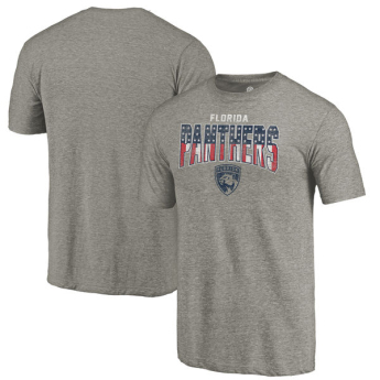 Florida Panthers tricou de bărbați grey Freedom Tri-Blend