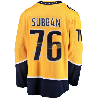 Nashville Predators tricou de hochei yellow #76 PK Subban Breakaway Alternate Jersey