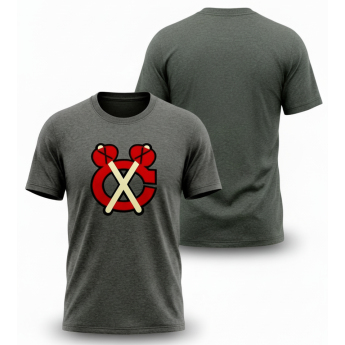 Chicago Blackhawks tricou de bărbați Tek Patch grey