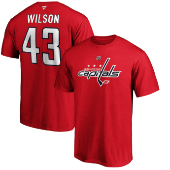 Washington Capitals tricou de bărbați Tom Wilson #43 Stack Logo Name & Number